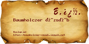 Baumholczer Özséb névjegykártya